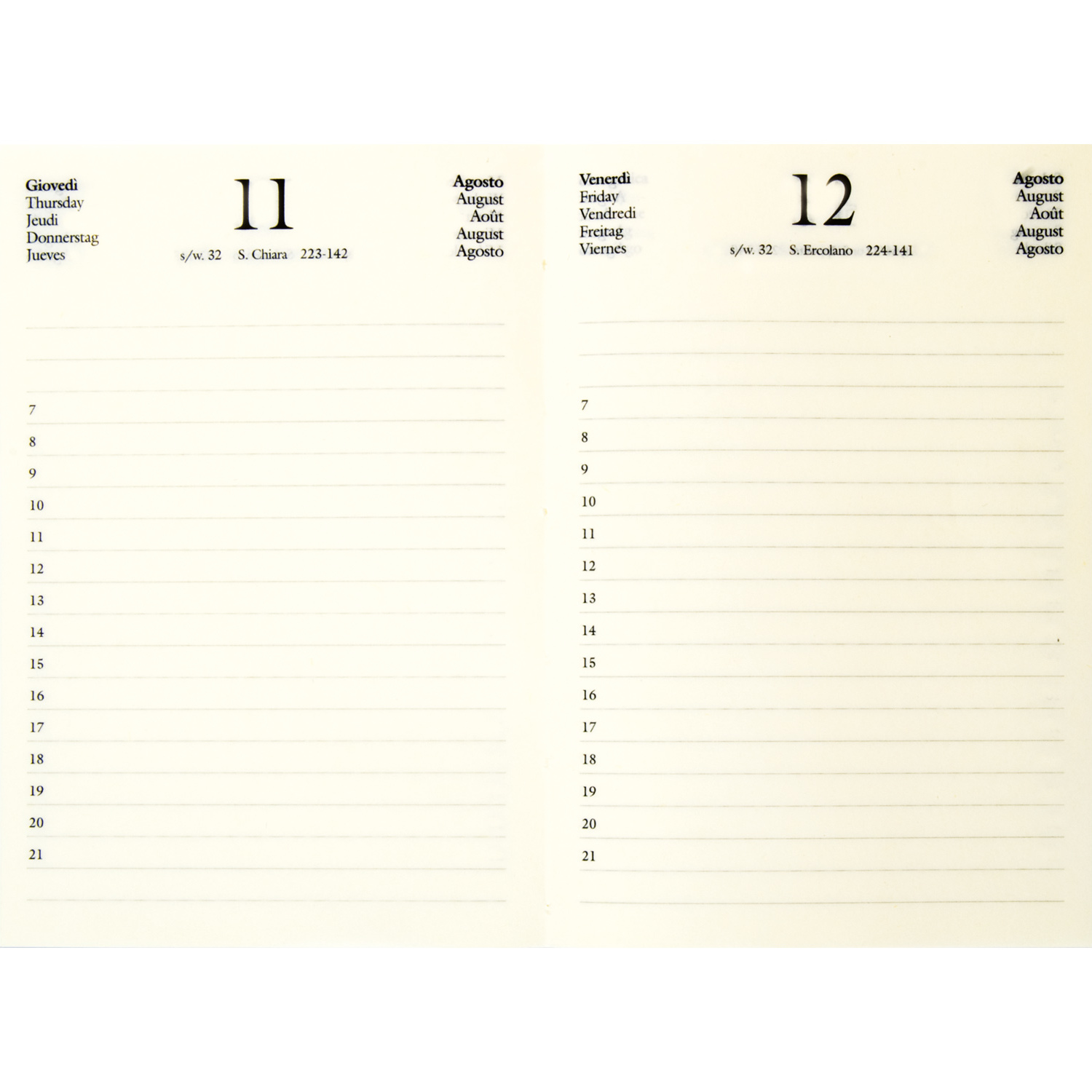 Bindewerk  Kalender CONTEMPORARY schwarz  9 x 13 cm, 1 Tag/Seite